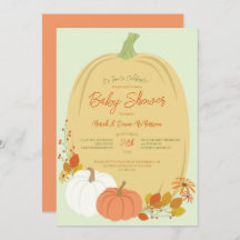 Fall Pumpkins Baby Shower-inbjudningar
