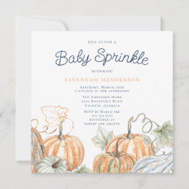Fall Pumpkins Baby Sprinkle Inbjudningar
