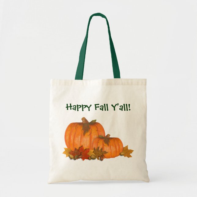 Fall Pumpkins Bag Tygkasse (Framsidan)