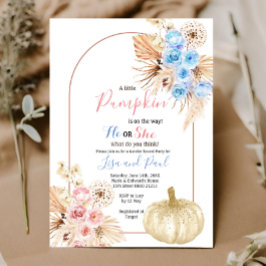 Fall Pumpkins Gender Reveal Call-inbjudan Inbjudningar