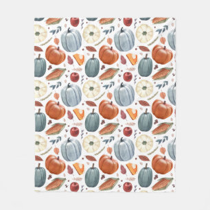 Fall Pumpkins & Höst löv Mönster Fleecefilt