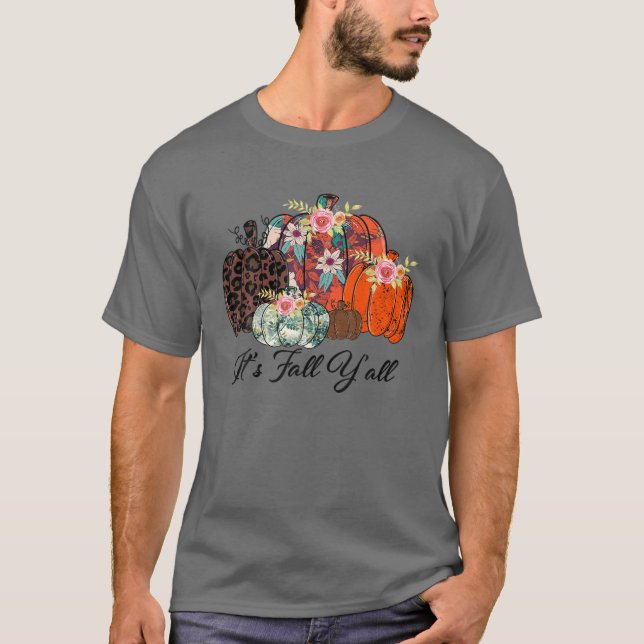 Fall Pumpkins Leopard Det är Fall Y'all Leopard Pu T Shirt (Framsida)