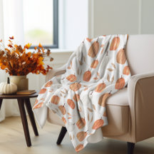 Fall Pumpkins & Löv Fleece Blanket