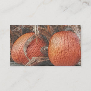 Fall Pumpkins Nature Art Affärskort Visitkort