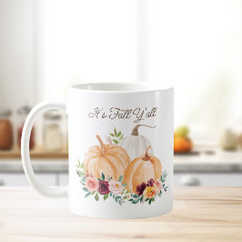 Fall Pumpkins och Boho Flowers Kaffemugg