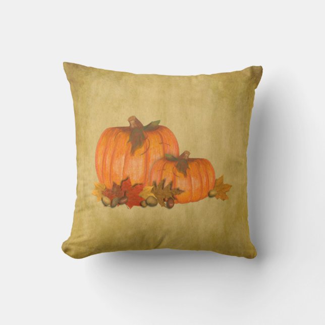 Fall Pumpkins Pillow Kudde (Framsida)