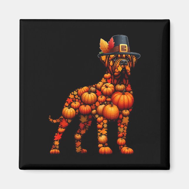 Fall Pumpkins Pug Shape Käpp Corso Cute Shape than Magnet (Framsidan)