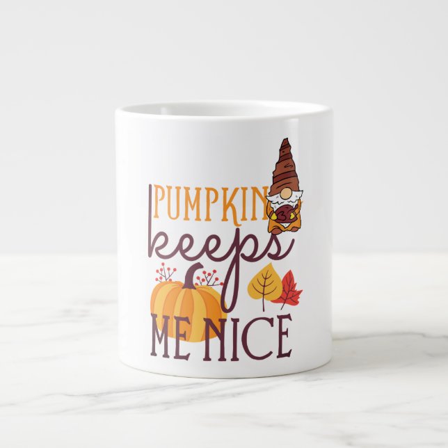 Fall Pumpkins, Pumpkins behålla mig Nice Jumbo Mugg (Framsidan)