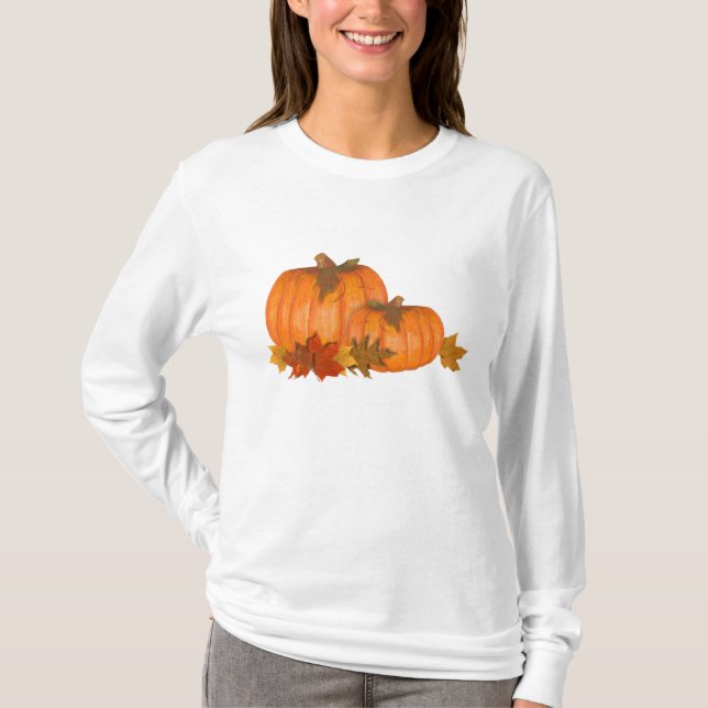 Fall Pumpkins Shirt T-shirt (Framsida)