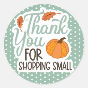 Fall Pumpkins Tack Small Business Stickers Runt Klistermärke