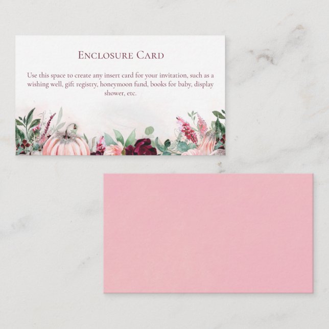 Fall Pumpkins Tilläggskort (Fram/baksida)