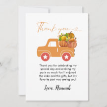 Fall pumpor födelsedagskalenskort tack