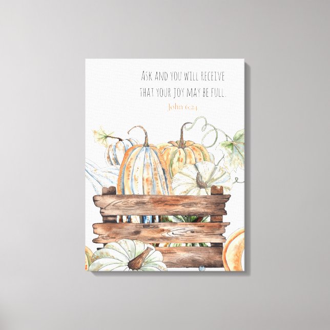 Fall Pumpor med bibelverse Canvastryck (Framsida)