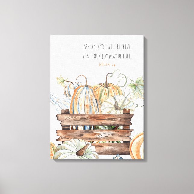 Fall Pumpor med bibelverse Canvastryck (Framsida)