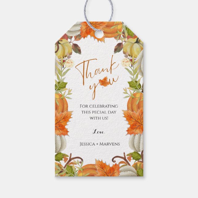 Fall pumpor tack bröllop presentetikett (Framsidan)