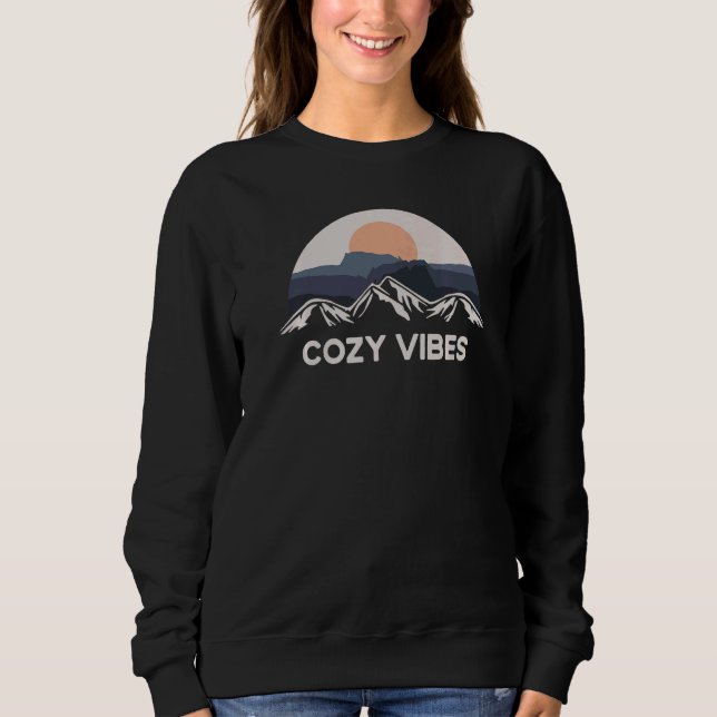 Fall  Quote Cozy Vibes Teal Bold T Shirt (Framsida)