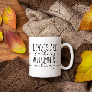Fall Quote Trendig Calligraphy Mugg