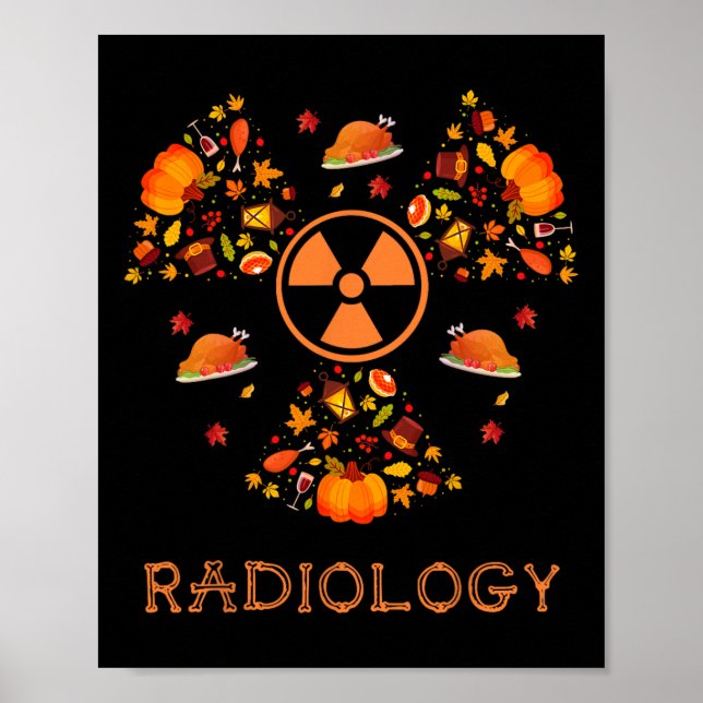 Fall Radiology Tee Thanksgiving Radiolog Xray T Poster (Framsidan)