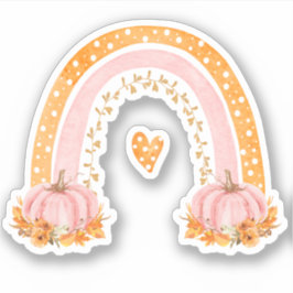 Fall Rainbow & Pumpkins Vinyl Sticker Klistermärken