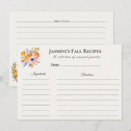 Fall Recipe Card – Watercolor Kitchen  Meddelande