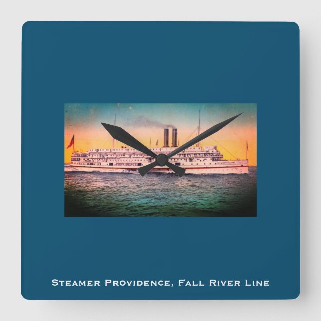 Fall River Line, Steamship Providence Fyrkantig Klocka (Framsida)