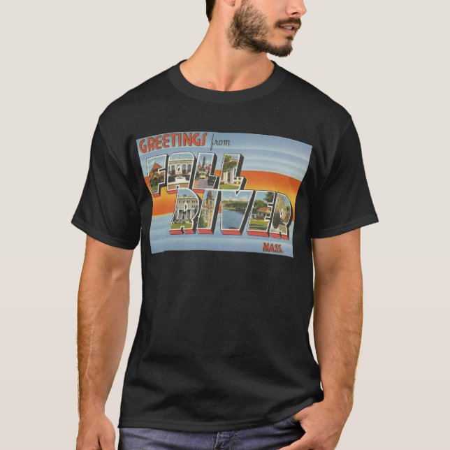 Fall River, Massachusetts Landmarks T-shirt (Framsida)