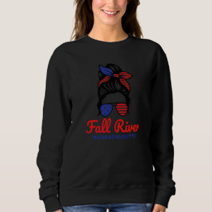 Fall River Massachusetts Retro Rufsiga Upphostad F T Shirt