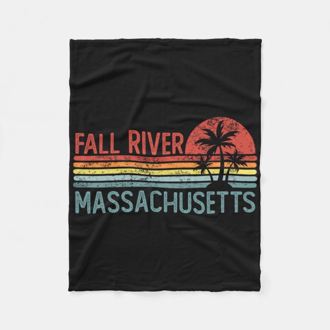 Fall River Massachusetts Roligt Usa Stad Tripp Hem Fleecefilt (Framsidan)