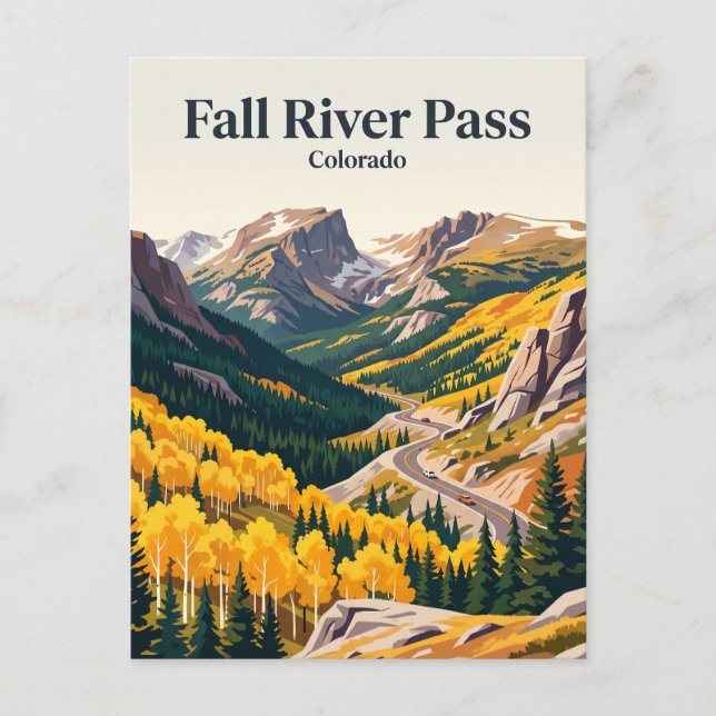 Fall River Pass USA Vykort (Framsida)