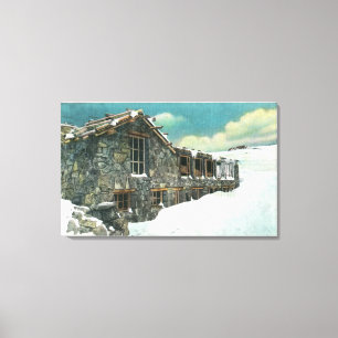 Fall River passerar det slingaRidge museet Bldg Canvastryck
