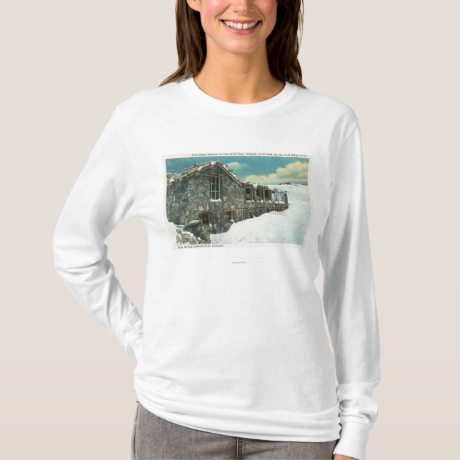 Fall River passerar det slingaRidge museet Bldg Tee Shirt (Framsida)