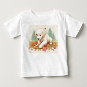 Fall Roligt med en gyllene återgivningsvalp T Shirt