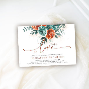 Fall Romantic Boho Ro Greenery Möhippa Inbjudningar