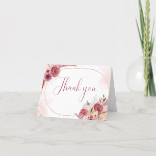 Fall Rosa Pumpa flicka Baby Shower Tacksamhetskort Tack Kort