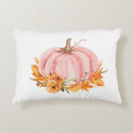 Fall Rosa Pumpkin och Rainbows Accent Pillow Prydnadskudde