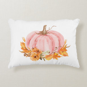 Fall Rosa Pumpkin och Rainbows Accent Pillow Prydnadskudde