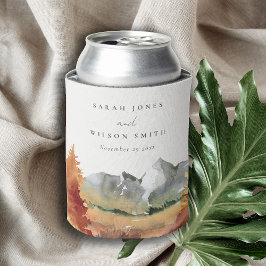 Fall Rust Orange Mountain Träd Foliage Bröllop