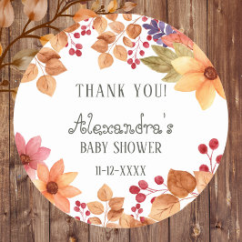 Fall Rustic Autumn Shower-Tack Runt Klistermärke