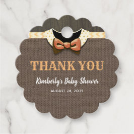 Fall Rustic Baby Shower-Tack Gåvor Etiketter