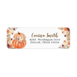 Fall Rustic Boho Pumpkin Oenderful Address Label Returadress Etikett
