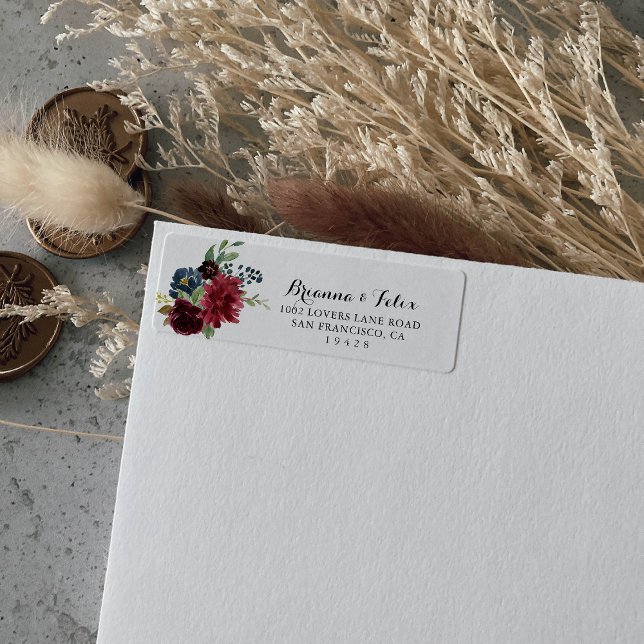 Fall Rustic Calligraphy Return-adressetikett Returadress Etikett (Skapare uppladdad)