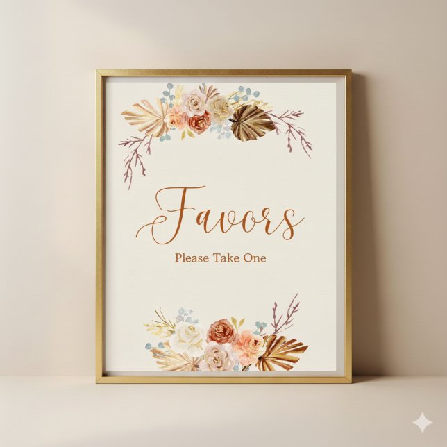 Fall Rustic Favors Please Take One Bridal Shower Poster (Skapare uppladdad)