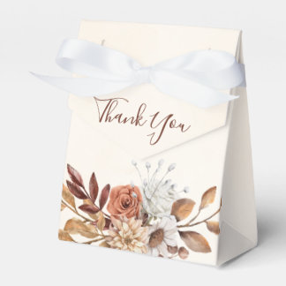 Fall Rustic Floral Wedding Favor Box Presentaskar