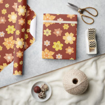 Fall Rustic Flowers Elegant Sömlös Thanksgiving