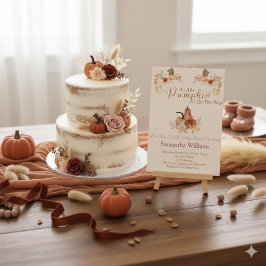 Fall Rustic Little Pumpkin Baby Shower-inbjudan Inbjudningar