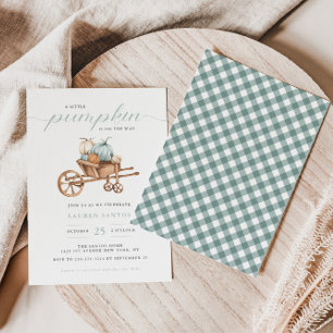 Fall Rustic - Little Pumpkin Baby Shower   Inbjudningar
