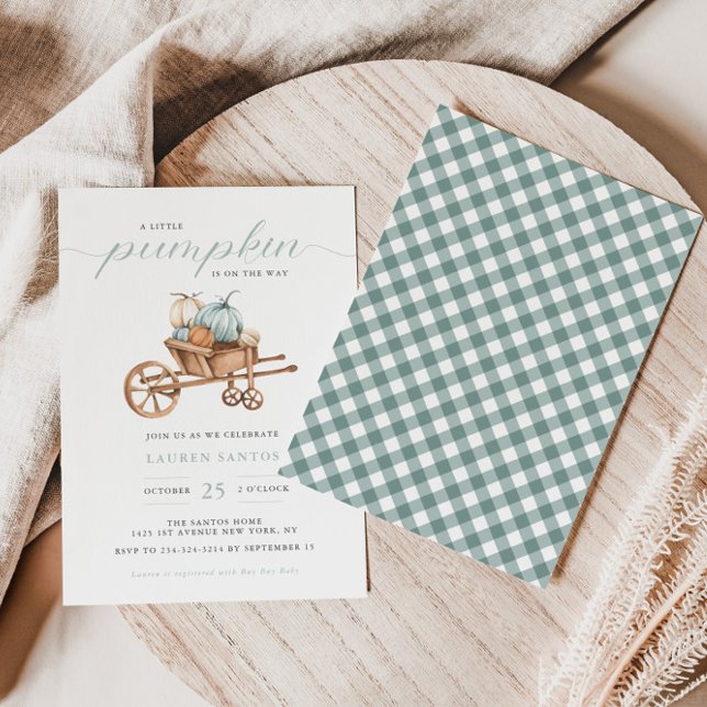 Fall Rustic - Little Pumpkin Baby Shower | Inbjudningar (Available for print and instant digital download!)
