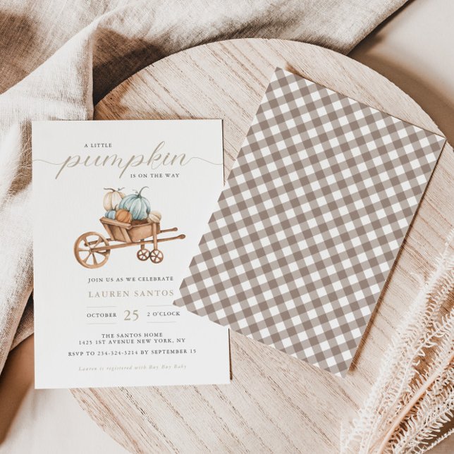 Fall Rustic - Little Pumpkin Baby Shower | Inbjudningar (Available for print and instant digital download!)