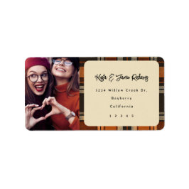 Fall Rustic Pput-höstfoto för Anpassningsbarna Adr Adressetikett