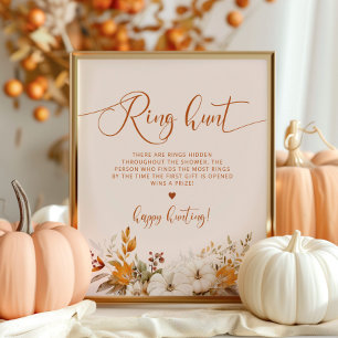 Fall rustic ring-jakt på möhippa poster